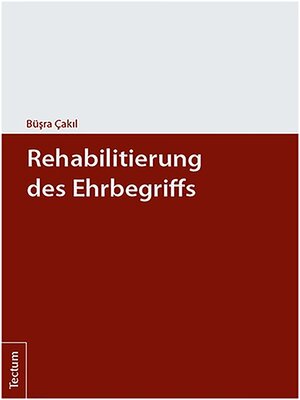 cover image of Rehabilitierung des Ehrbegriffs